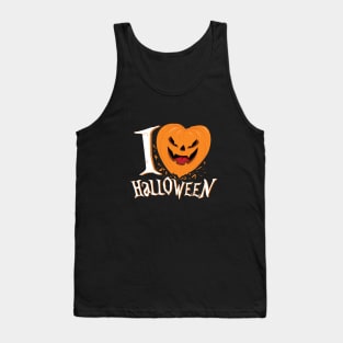 I Love Halloween Design Tank Top